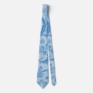Luxury Persian Pale Peacock Blue Pattern Neck Tie