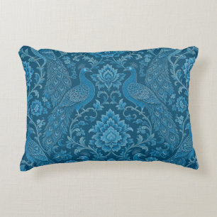 Luxury Persian This  Rich Peacock Blue Pattern  Accent Pillow