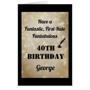 Luxury Personalised Sparkly 40th Birthday Card