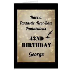 Luxury Personalised Sparkly 42nd Birthday Card