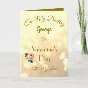 Luxury personalised Valentine's Day Card