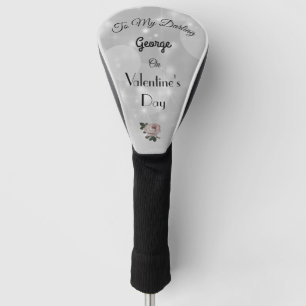 Luxury personalised Valentine's Day Golf Head Cover