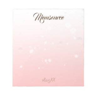 Luxury Personalized Gift. Luxury Personalized Pink Notepad