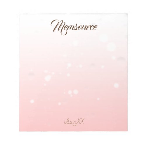 Luxury Personalized Gift Luxury Personalized Pink Notepad