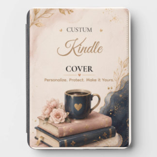 Luxury Personalized Kindle Cover | Black Marble &