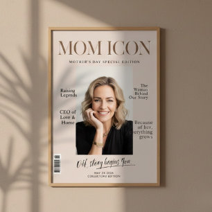 Luxury Personalized Mom Custom Photo Magazine Poster