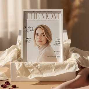 Luxury Personalized Mother’s Day Magazine Cover Poster