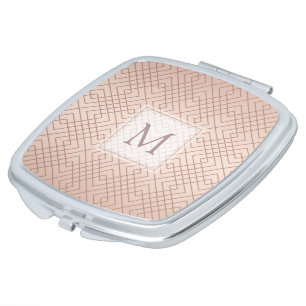 Luxury Personalized pattern Rose Gold Compact Mirror