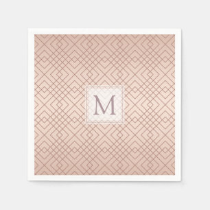Luxury Personalized pattern Rose Gold Napkins