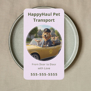 Luxury Pet Travel Concierge Pet Taxi Service Business Card