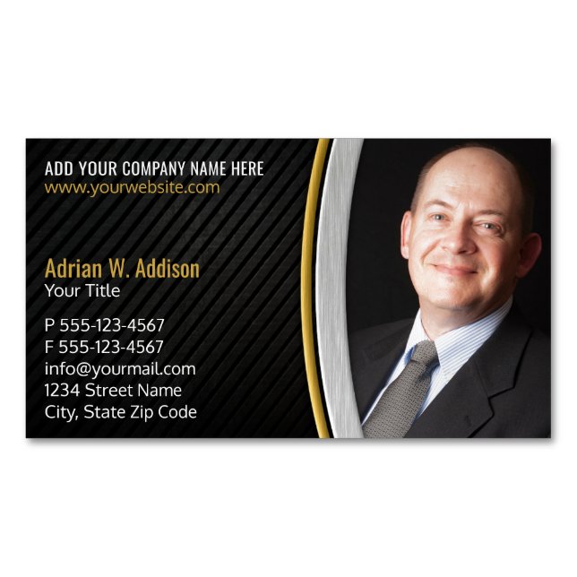 Luxury Photo professional Best Lawyer Consultant Business Card Magnet (Front)