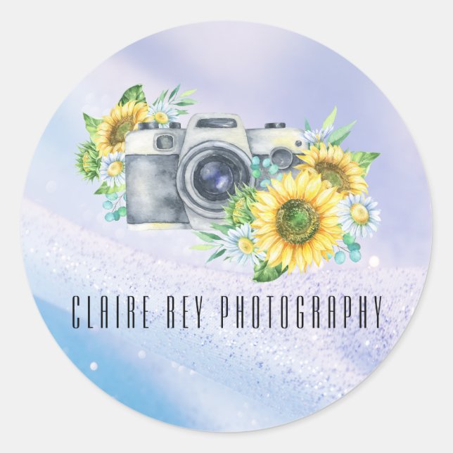 Luxury Photographer Logo Sticker  (Front)