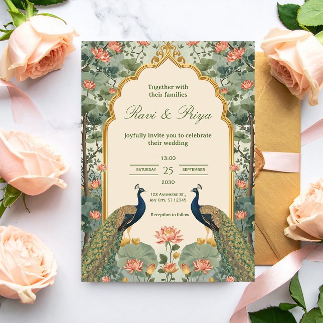 Luxury Pichwai Indian  Wedding Invitation (Creator Uploaded)