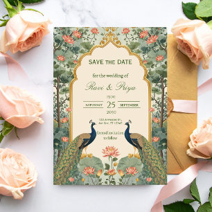 Luxury Pichwai Indian Wedding Save the Date