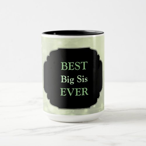 Luxury Pink Best Big Sis Ever design Mug