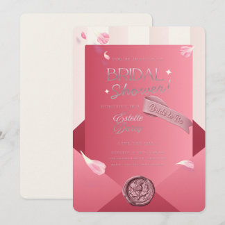 Luxury Pink Bridal Shower Invitation | Editable Ro
