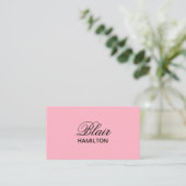 Luxury Pink Business Card (Standing Front)