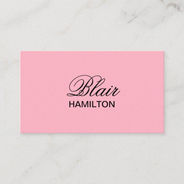 Luxury Pink Business Card (Front)