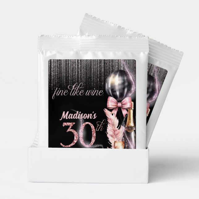 Luxury Pink Champagne 30th Birthday Margarita Drink Mix (Pair)
