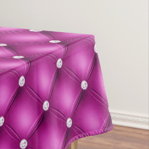 Luxury Pink Diamond Tufted Pattern Tablecloth
