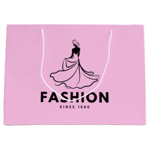 Luxury Pink Fashion Gift Bag - Chic Boutique Bag