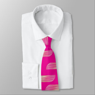 Luxury pink & Gold Geometric Men's Necktie – Eleg