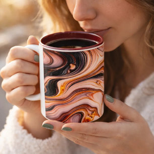 Luxury pink & Gold Marble Coffee Mug – Elegant Ae