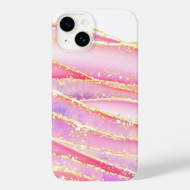 Luxury Pink Gold Marble Pattern Case-Mate iPhone Case (Back)