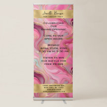 Luxury Pink Marble and Gold Foil