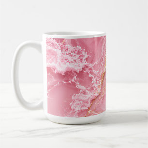 Luxury Pink Ocean Marble with Gold Veins Coffee Mug