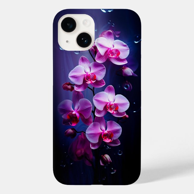 Luxury Pink Orchid Flowers Case-Mate iPhone Case (Back)