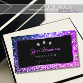 Luxury Pink Purple Ombre Sparkle Glitter Diamonds Business Card
