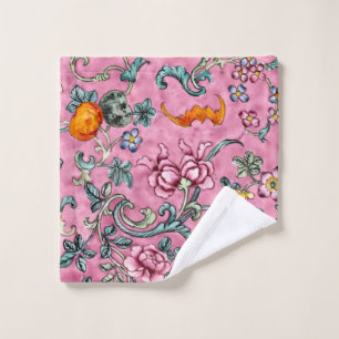 Luxury Pink Rose Canton Floral Towel