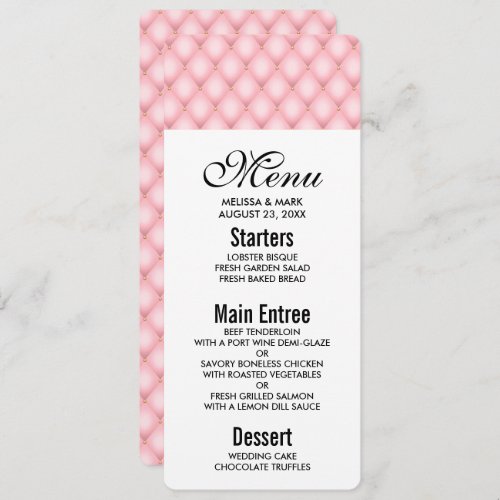 Luxury Pink Tufted Diamond Pattern Invitation