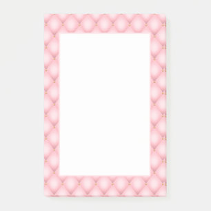 Luxury Pink Tufted Diamond Pattern Post-it Notes