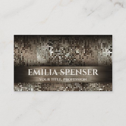 Customizable Luxury Platina Design Shimmering Business Card