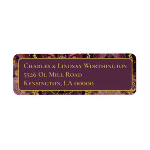 Luxury Plum Purple And Gold Label