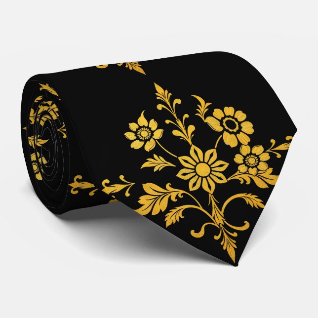 Luxury Popular Elegant Floral Collection Neck Tie (Rolled)
