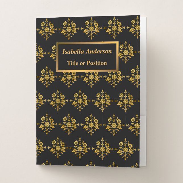 Luxury Popular Elegant Floral Collection Pocket Folder (Front)