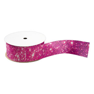 Luxury Popular Gift Pink Gold Glitter Grosgrain Ribbon