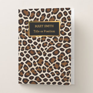 Luxury Popular White Leopard Elegant Collection Pocket Folder