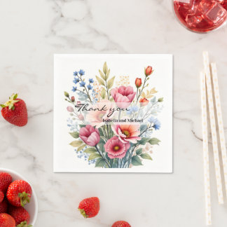 Luxury Popular Wildflowers Beautiful Collection Napkins
