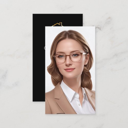 Luxury Portrait Silk Style Business Cards 