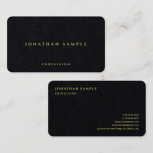 Luxury Premium Black Paper Professional Elegant Business Card