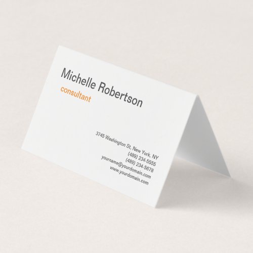 Luxury Premium Linen Black White Plain Minimalist Business Card