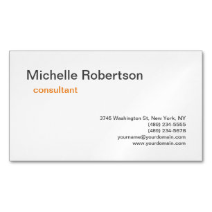 Luxury Premium Linen Black White Plain Minimalist Business Card Magnet