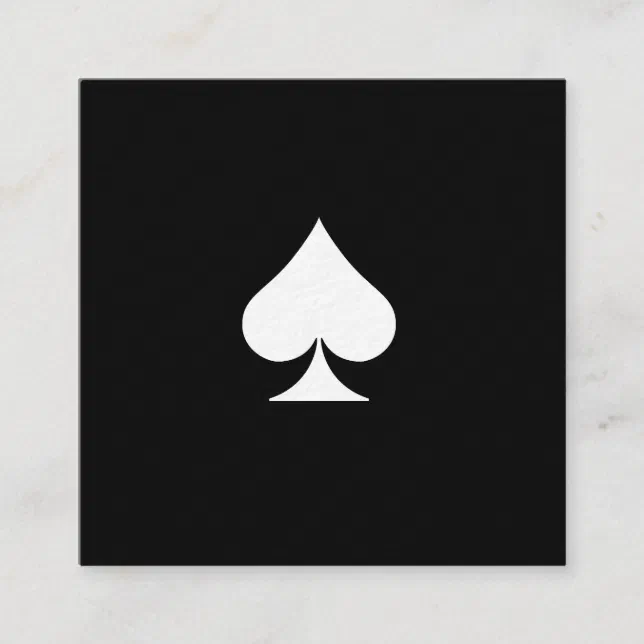Luxury Premium Spades Business Card Black Zazzle