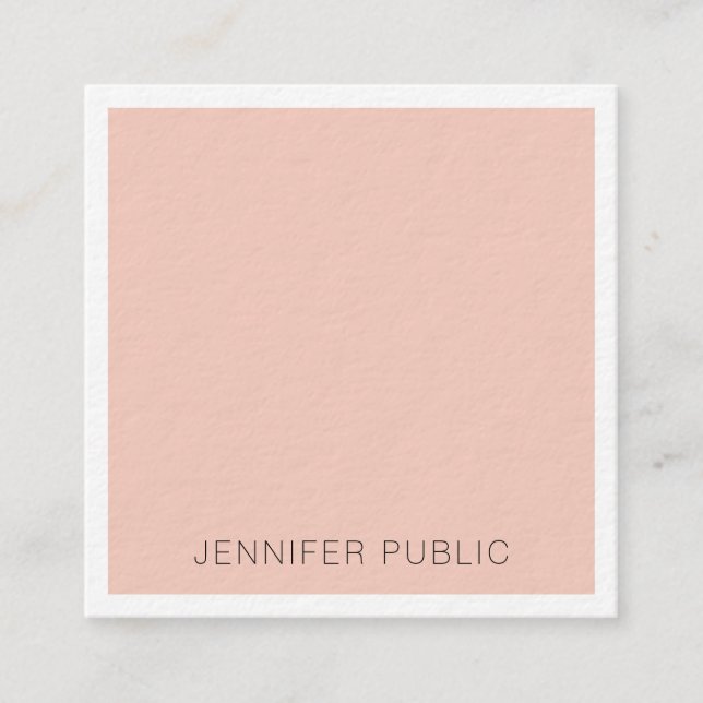 Luxury Premium Thick Modern Elegant Template Square Business Card (Front)