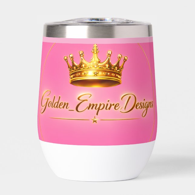 Luxury presentation thermal wine tumbler (Front)