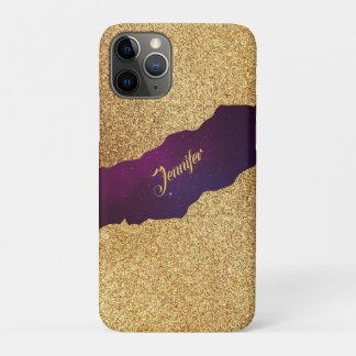 Luxury Printed Faux Gold Glitter Texture Custom iPhone 11 Pro Case